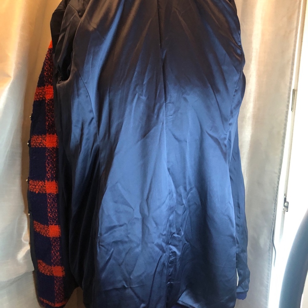 ModCloth wool with leather trim coat. Size large. Snap closure - Picture 13 of 16